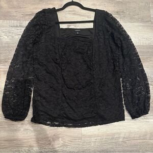 TORRID Lace Blouse Top Women Size 2X Long Sleeve Witch Goth Boho Whimsigoth